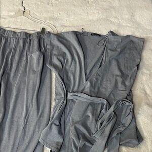 Zara Light Gray Casual Top and  bottom